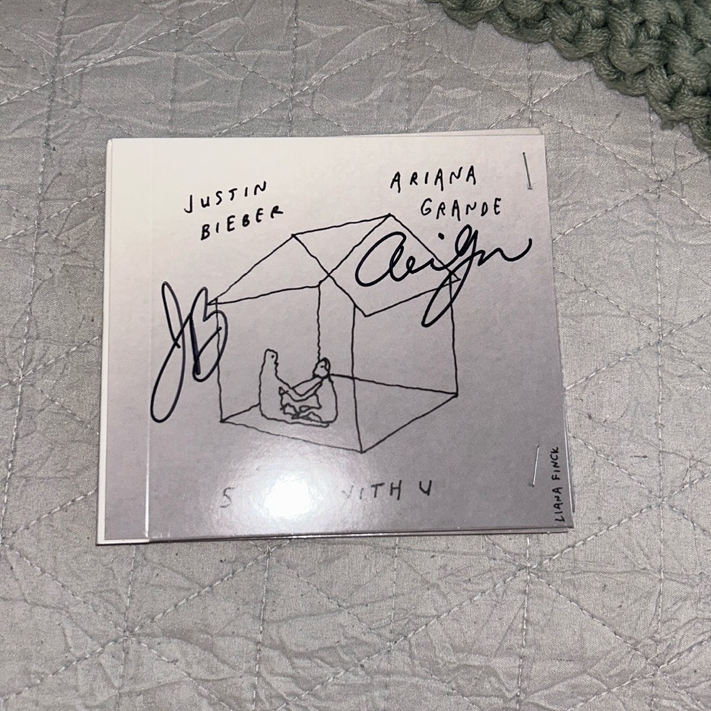 ariana grande signed stuck with you cd